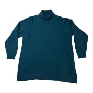 Evolution | Women’s Plus Size | Teal Blue Turtleneck Sweater | Size 2X
